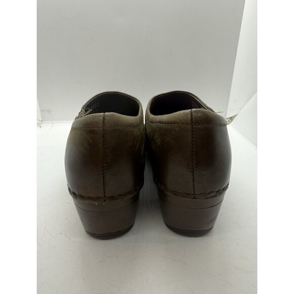 DANSKO Stacie Women's EUR 39 US 8.5/ 9 Brown Leather Slip On Clogs Shoes Nursing - Picture 4 of 8